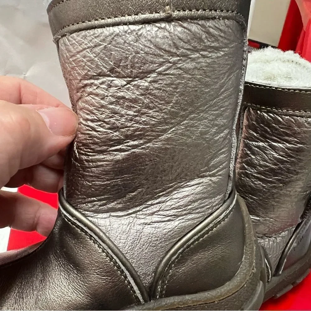 Pom D’Api Bronze Piwi Chabraque Sherpa  lined winter boots NWT size 5 Euro 120